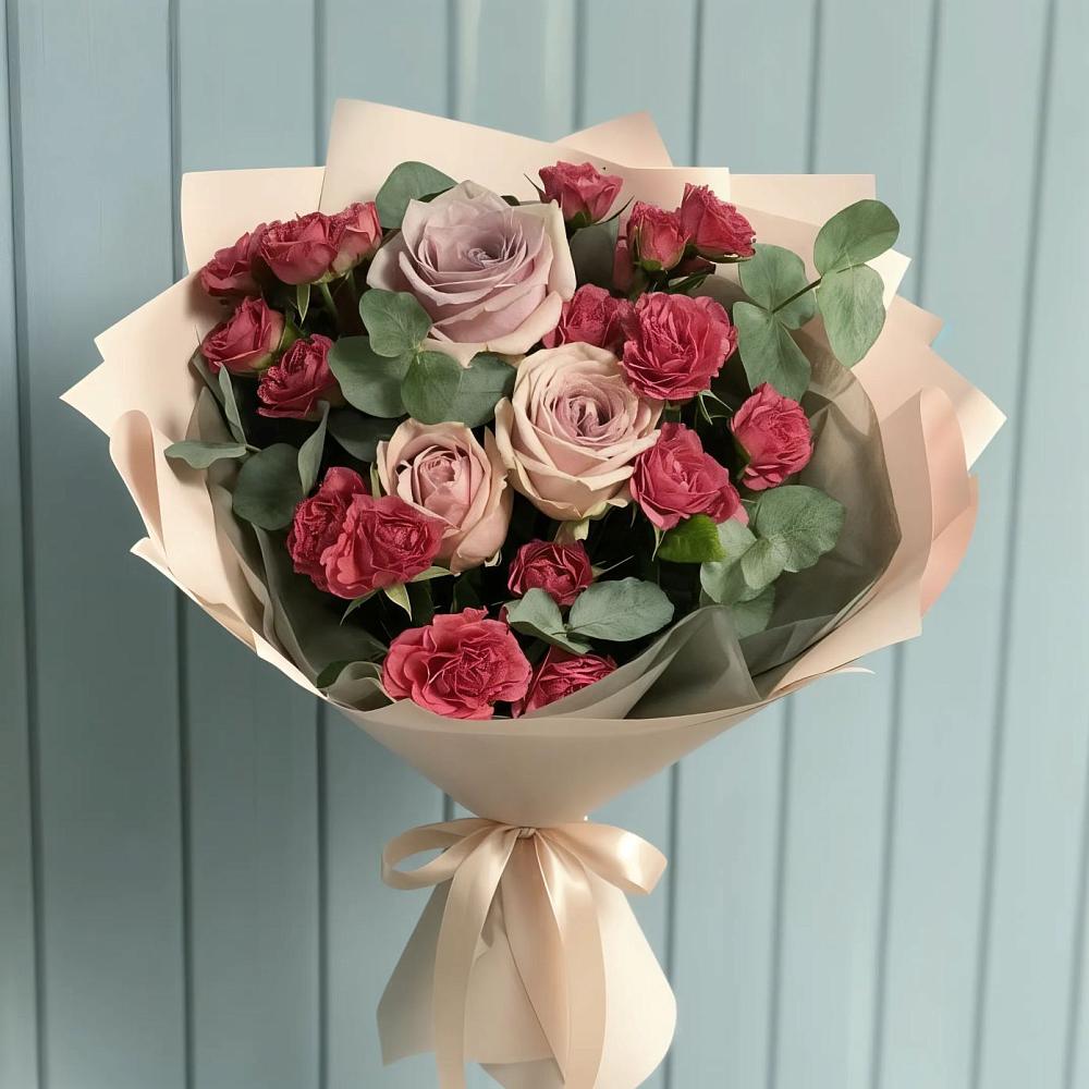 Букет цветов из: Гвоздики и Розы во Всеволодо-Вильве