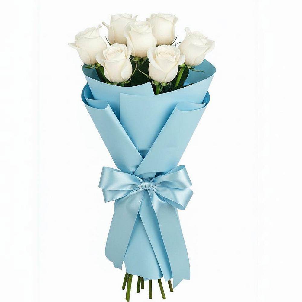 Букет 7 белых роз Проуд во Всеволодо-Вильве