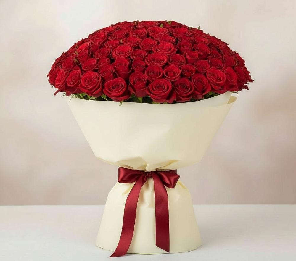 Букет 101 Красная роза Милано во Всеволодо-Вильве