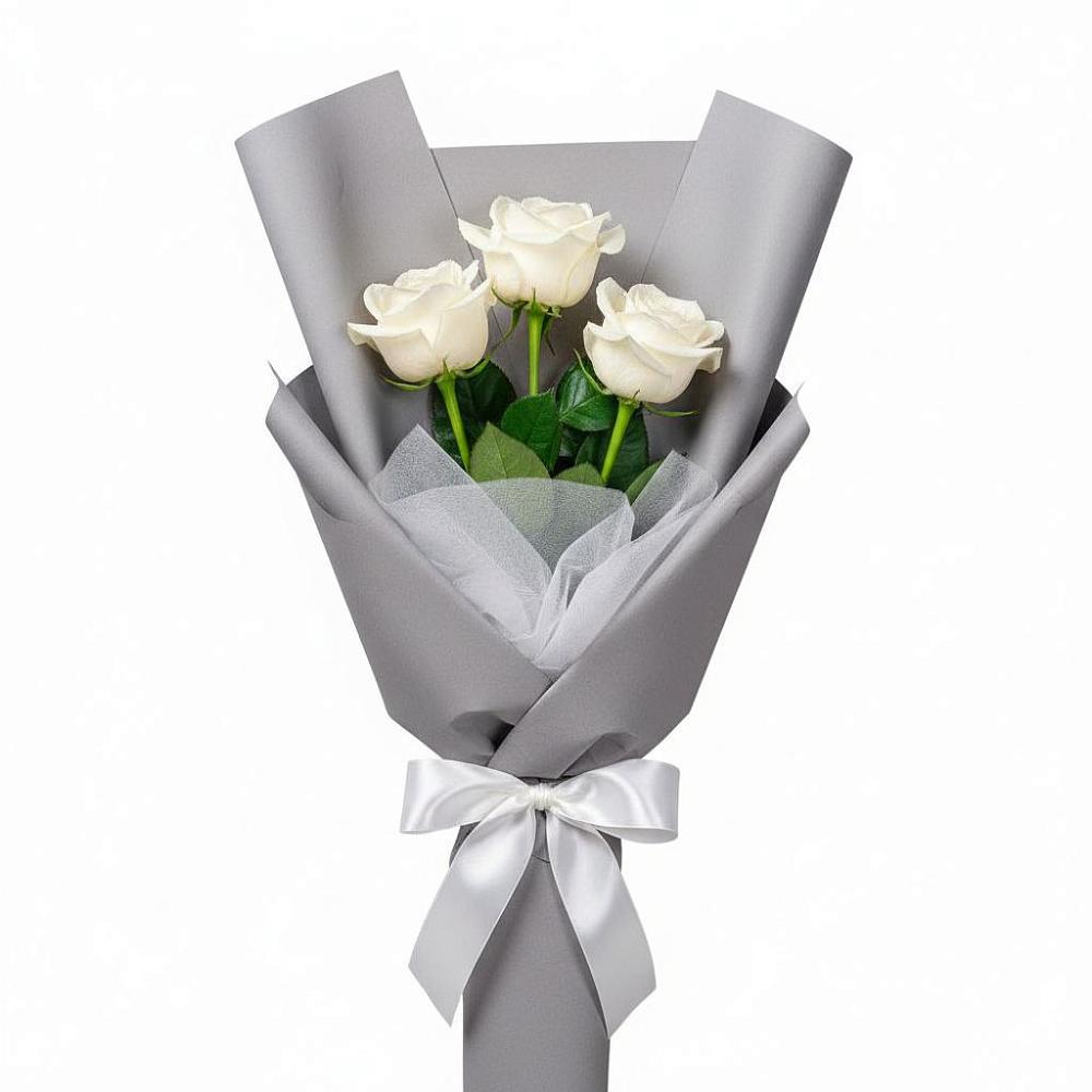Букет 3 белые розы во Всеволодо-Вильве