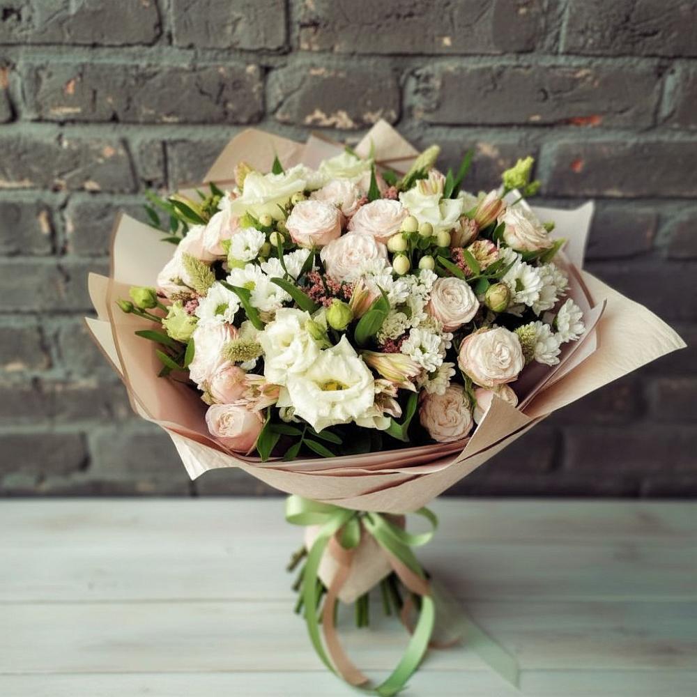 Букет цветов из: Альстромерии, Розы и Хризантемы во Всеволодо-Вильве