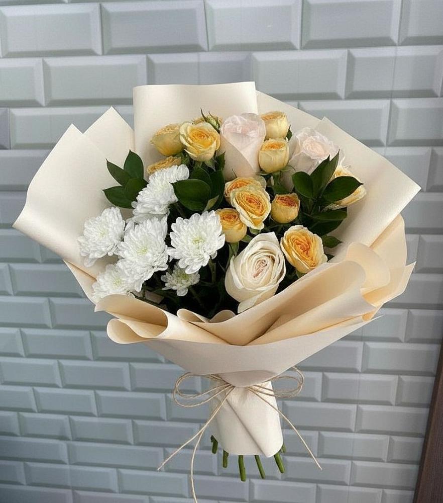 Букет цветов из: Розы и Хризантемы во Всеволодо-Вильве