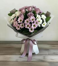 Букет цветов из:  Хризантемы и Розы #REPLACE_PRED# Всеволодо-Вильве