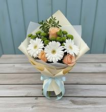 Букет цветов из:  Герберы, Розы и Хризантемы #REPLACE_PRED# Всеволодо-Вильве