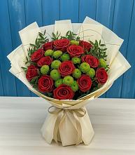 Букет цветов из:  Розы и Хризантемы #REPLACE_PRED# Всеволодо-Вильве