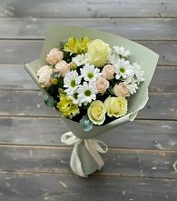 Букет цветов из:  Альстромерии, Розы и Хризантемы во Всеволодо-Вильве